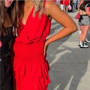 Amanda Uprichard Red Dress. Chantal Sleeveless Dress